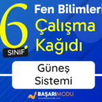 Güneş Sistemi Çalışma Kağıdı