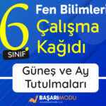 Güneş ve Ay Tutulmaları Çalışma Kağıdı