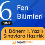 6. Sınıf Fen Bilimleri Dersi 1. Dönem 1. Yazılıya Hazırlık Çalışma Kağıdı